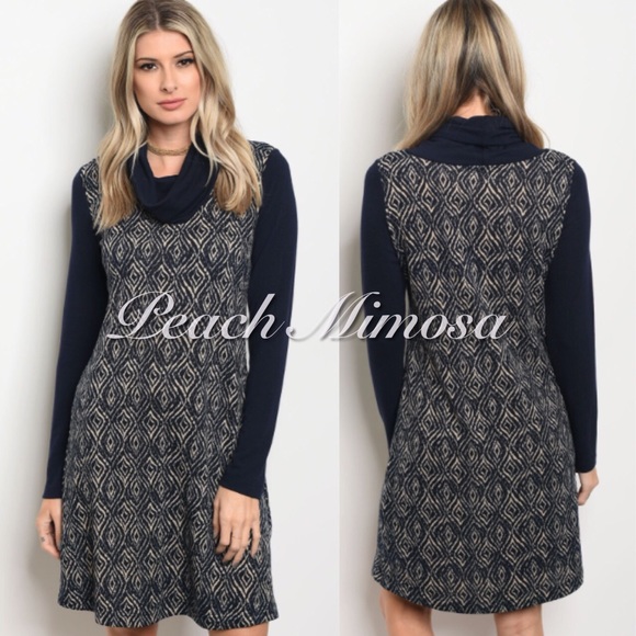 LAST 2! Diamond print knit dress - Picture 4 of 6